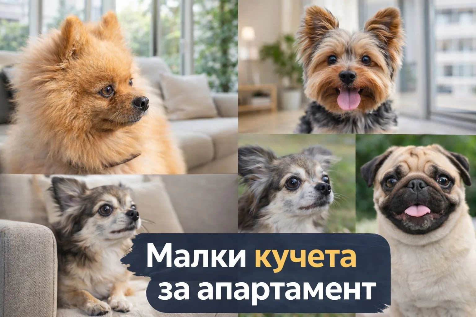 Малки кучета за апартамент – кои породи са най-подходящи